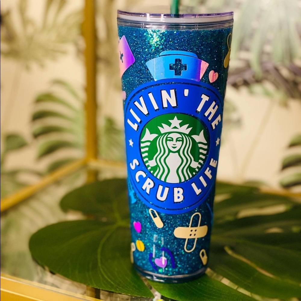 Healthcare worker Starbucks Snow globe coffee cup